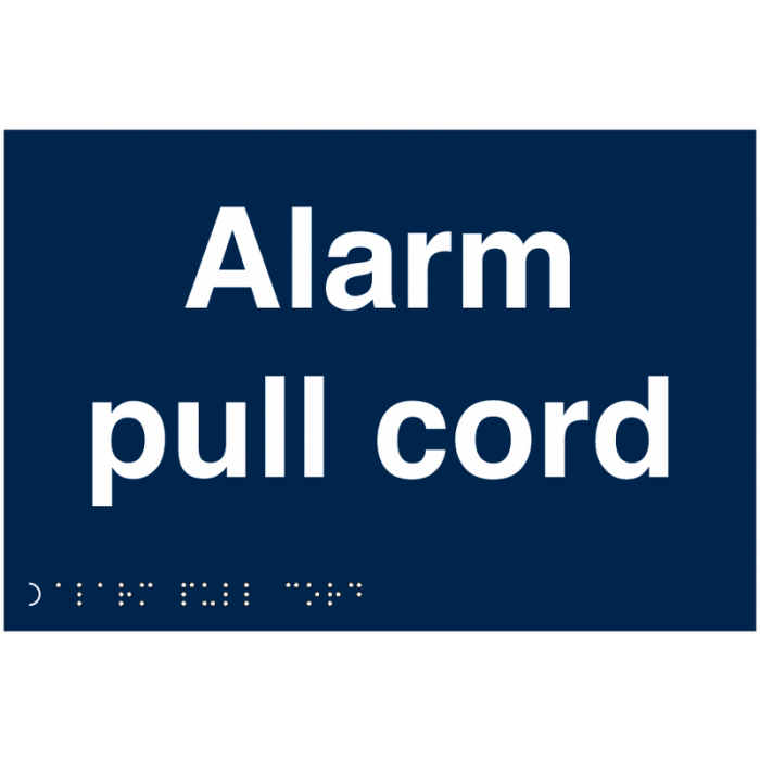 Alarm Pull Cord Tactile And Braille Sign