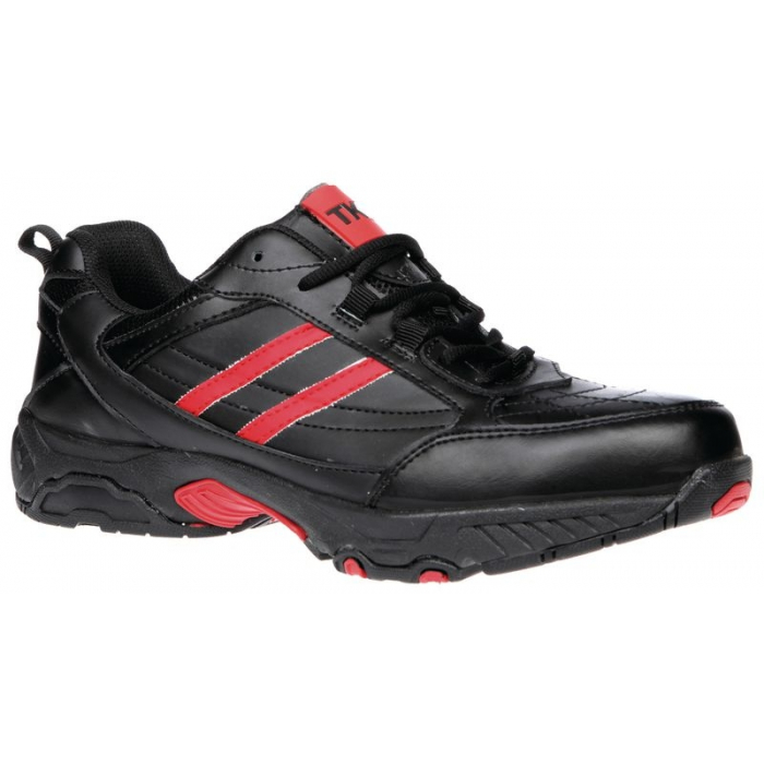 Black And Red Leather Trainer Safety Shoes