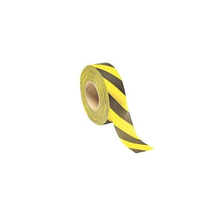 Black And Yellow Plastic Flagging Tape 92 Metres Long
