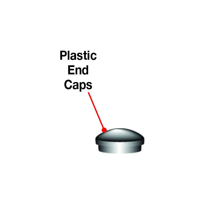 Black Plastic End Cap 76mm For Sign Posts