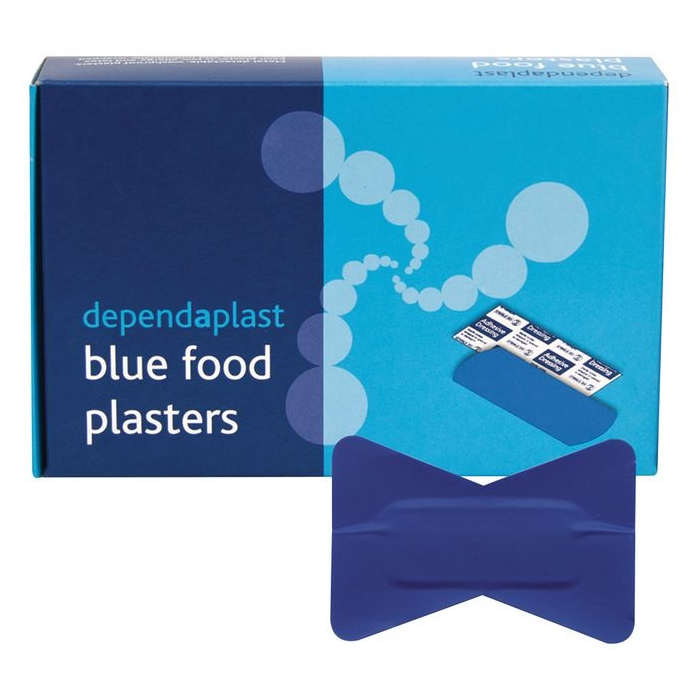 Blue Catering Fingertip Plasters In Box Of 50