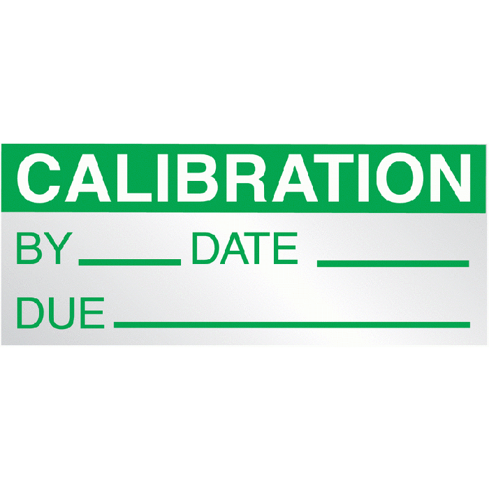 Calibration By Date Due Foil Write-On Labels Pack of 350