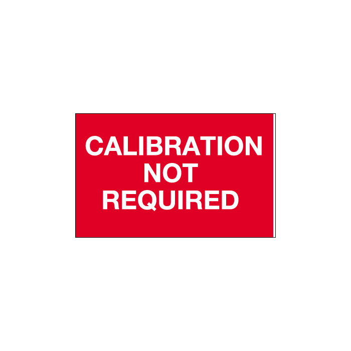 Calibration Not Required Quality Control Labels