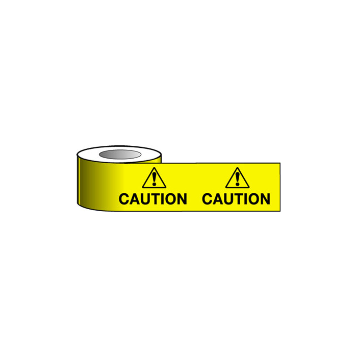 Caution With Symbol Barrier Warning High Visibility Tape