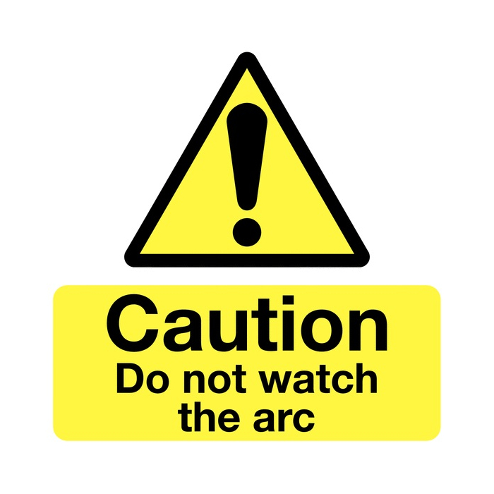 Caution Do Not Watch Arc Safety Label Pack