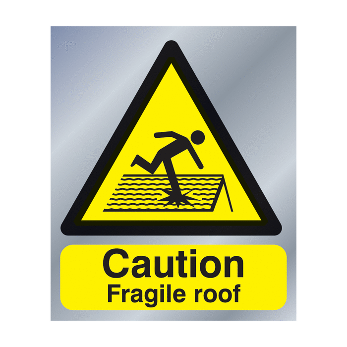 Danger Fragile Roof Aluminium Hazard Signs