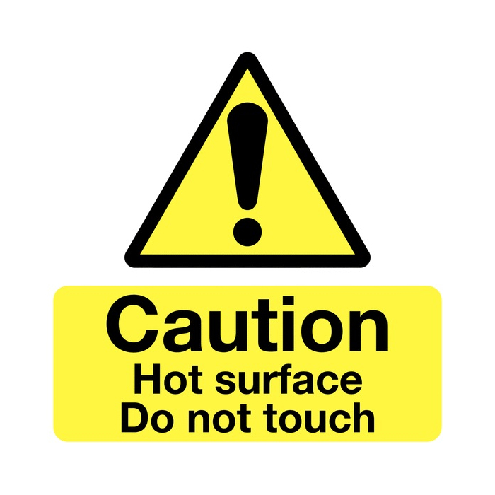 Caution Hot Surface Do Not Touch Safety Label Pack