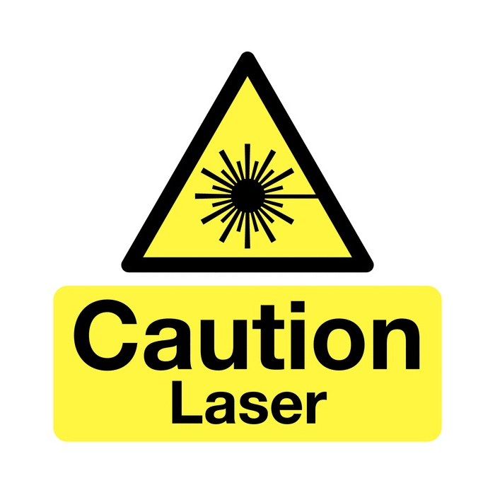 Caution Laser Hazard Warning Safety Label 10 Pack