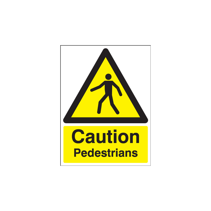 Caution Pedestrians Sign
