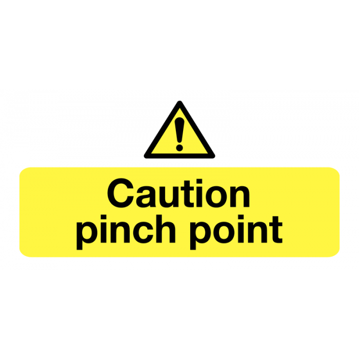 Caution Pinch Point Eco Friendly Labels