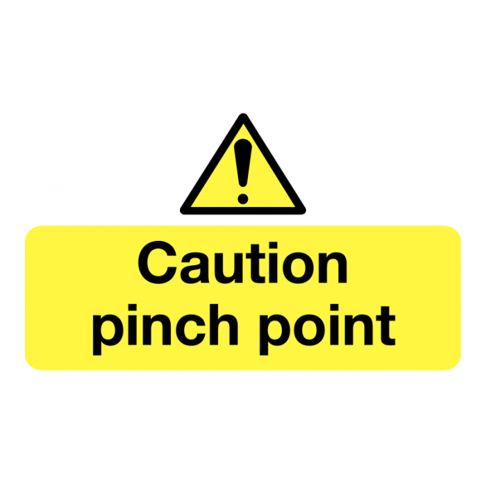 Caution Pinch Point Vinyl Safety Labels On-a-Roll