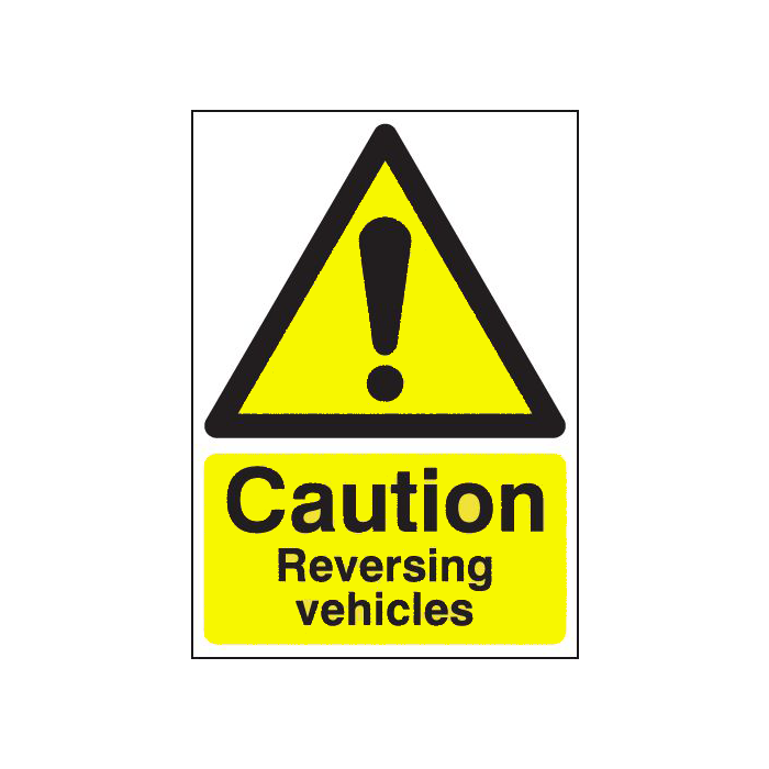 Caution Reversing Vehicles Sign