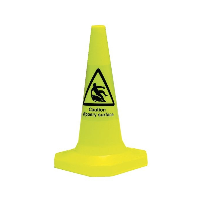 Caution Slippery Surface Pedestrian Warning Cone