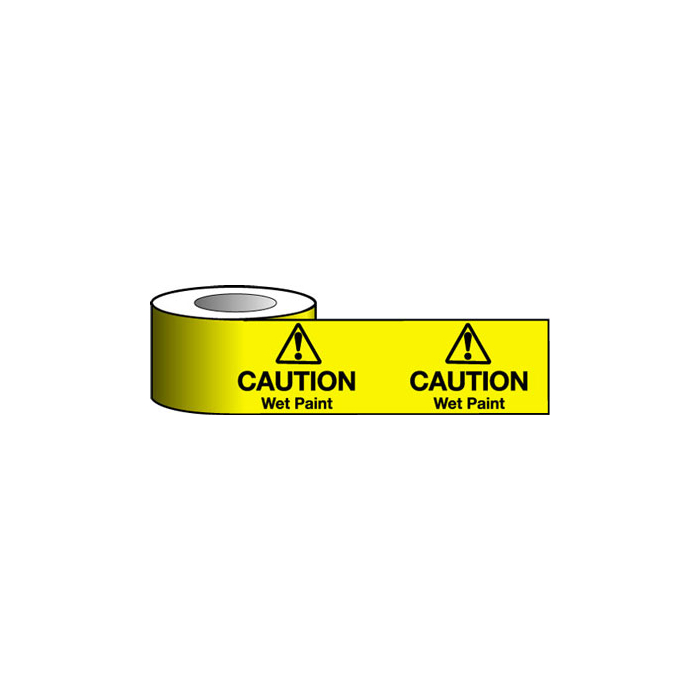 Caution Wet Paint Barrier Warning Tape