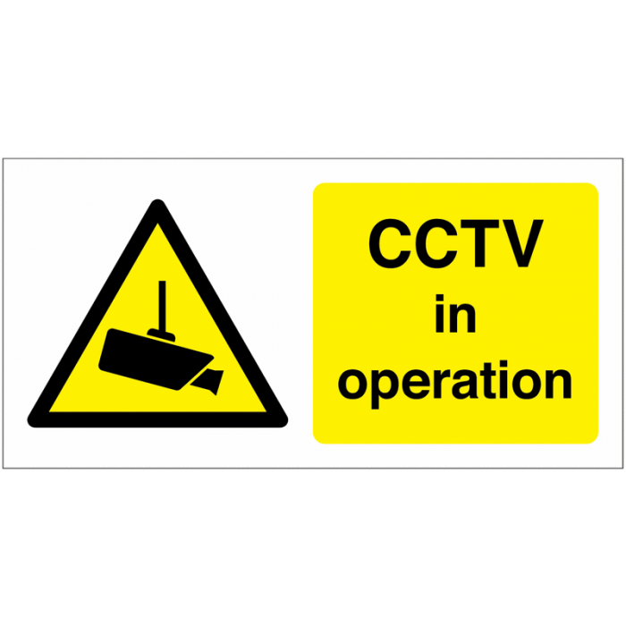 CCTV In Operation Vinyl Safety Labels