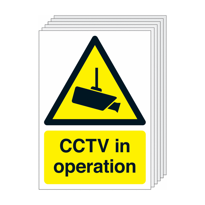 CCTV In Operation Pack Of 6 Warning Signs