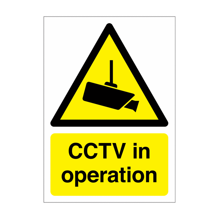 CCTV In Operation Reflective Warning Signs
