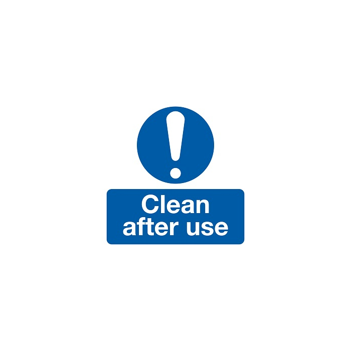 Clean After Use Mandatory Safety Label Pack