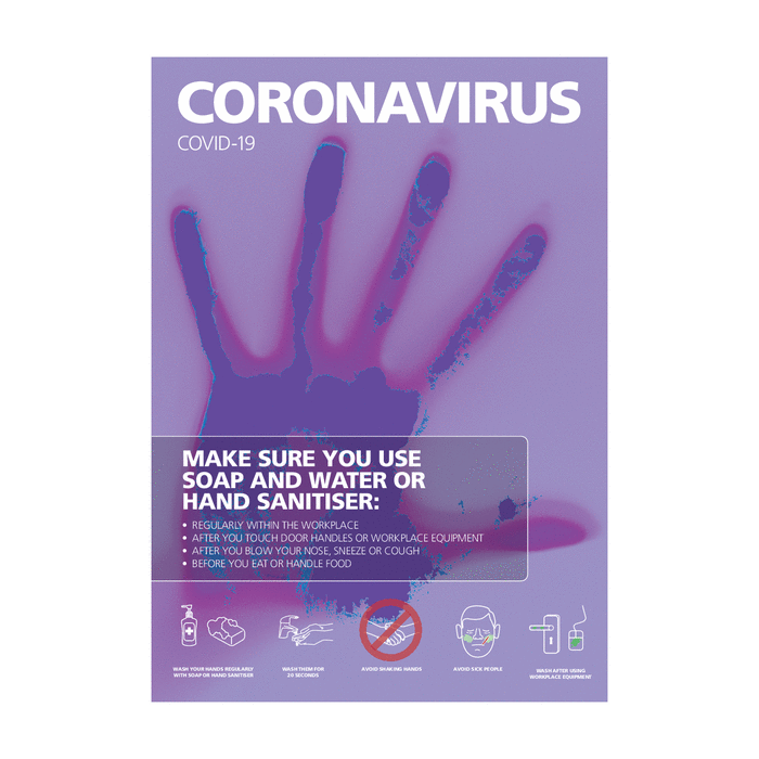 Coronavirus Use Soap Or Hand Sanitiser Coronavirus Poster