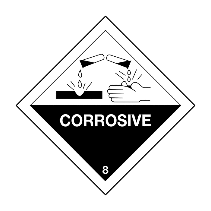 Corrosive Hazard Warning Diamonds On-a-Roll 310