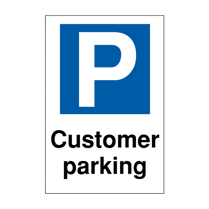 Customer Parking Signs Visitor Parking Customer Parking