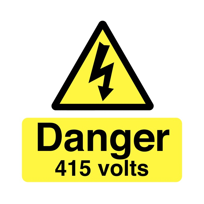 Danger 415 Volts Safety Labels 10 Pack