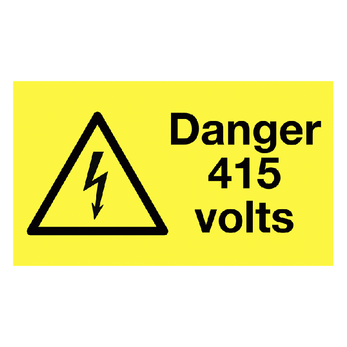 Danger 415 Volts Vinyl Safety Labels On-a-Roll