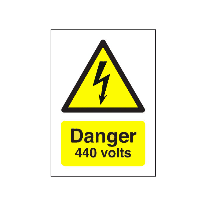 Danger 440 Volts Hazard Warning Signs