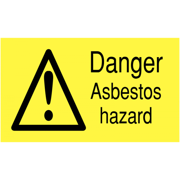 Danger Asbestos Hazard Vinyl Safety Labels On-a-Roll