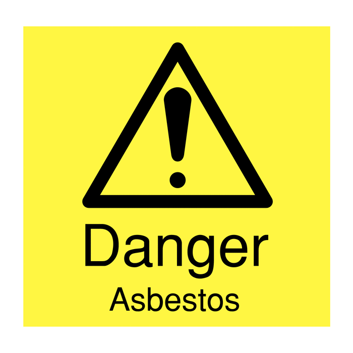 Danger Asbestos Vinyl Safety Labels On-a-Roll