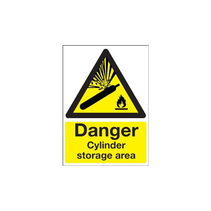Danger Cylinder Storage Area Hazard Warning Sign