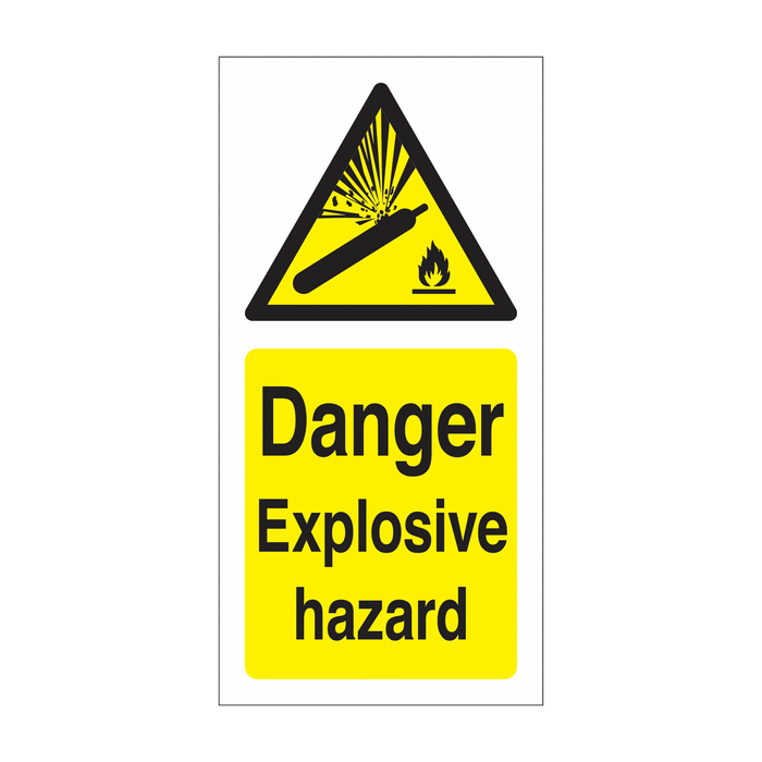 Danger Explosive Hazard Vinyl Safety Labels On-a-Roll