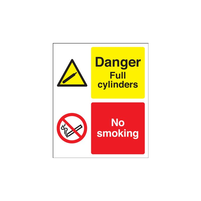 Danger Full Cylinders No Smoking Sign