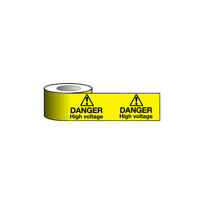 Danger High Voltage Barrier Warning Tape