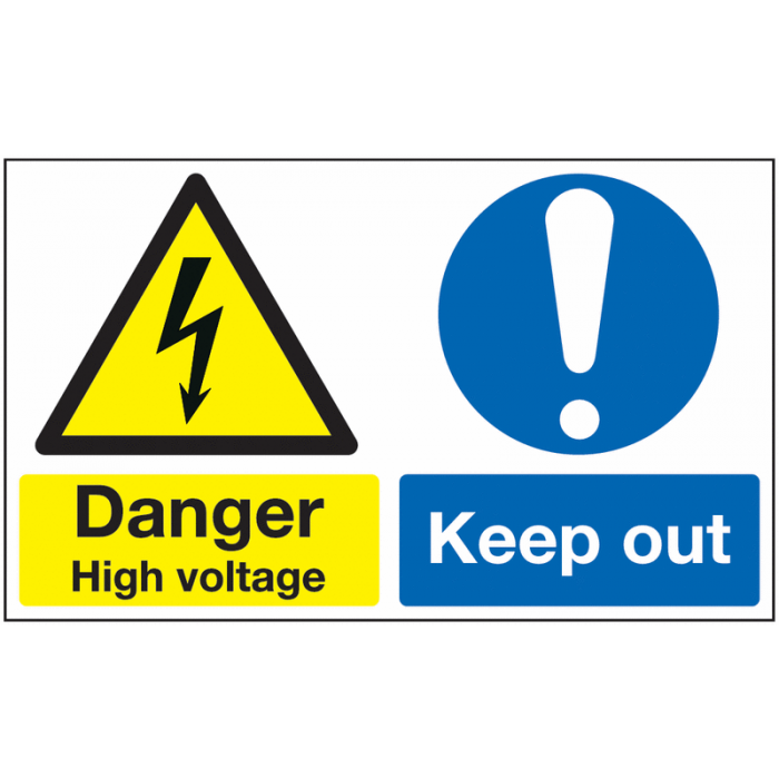 Danger High Voltage Keep Out Signs