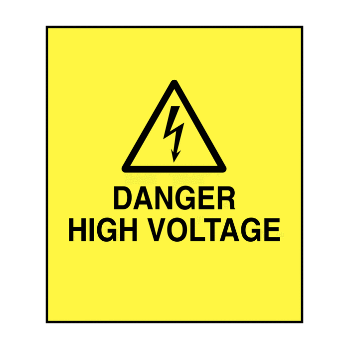 Danger High Voltage Electrical Safety Labels Pack 5 