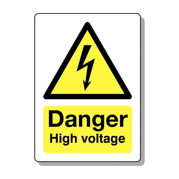 Danger High Voltage Polyester Sign