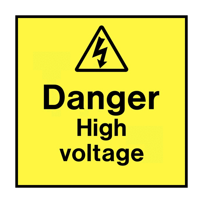 Danger High Voltage On The Spot Electrical Label