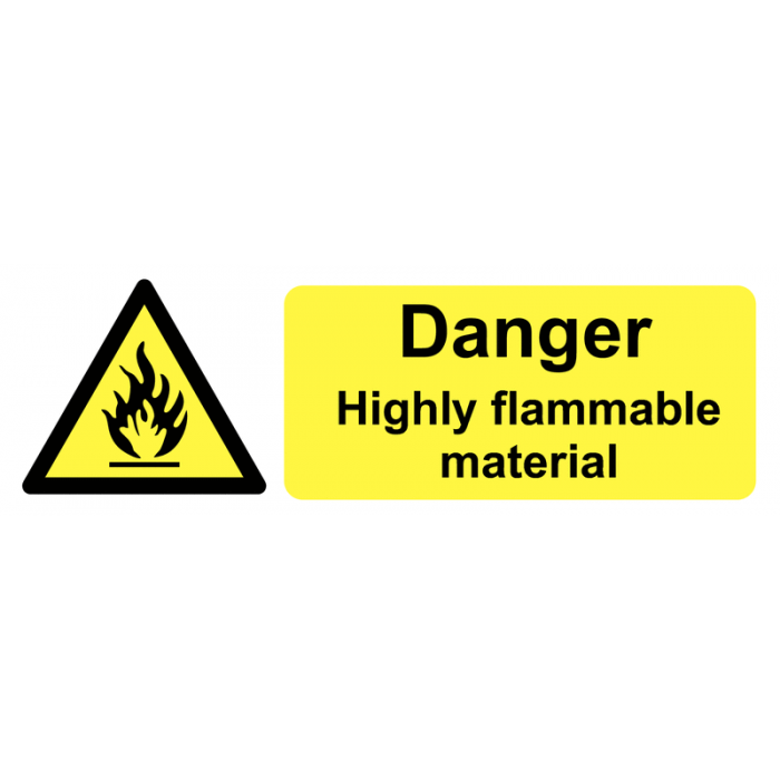 Danger Highly Flammable On-the-Spot Safety Labels