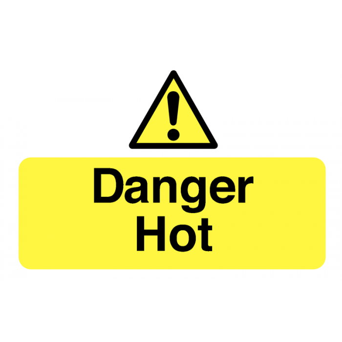 Danger Hot Destructible Safety Labels