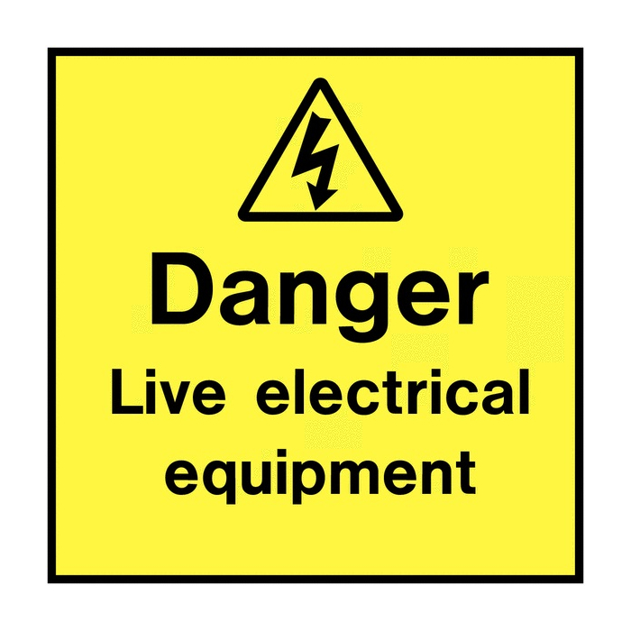 Danger Live Electrical Equipment Electrical Label