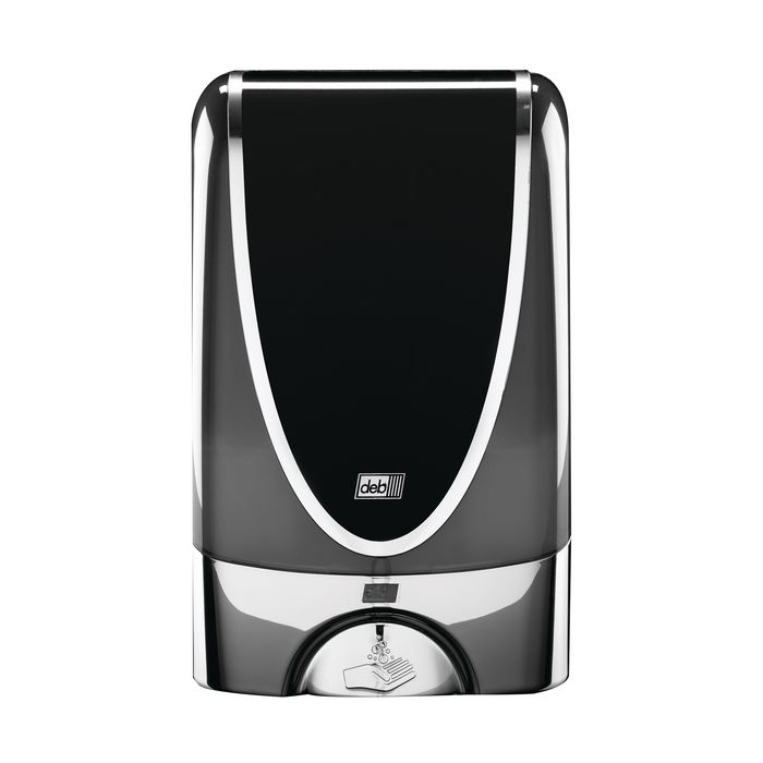 DEB Black And Chrome Touch Free Soap Dispenser