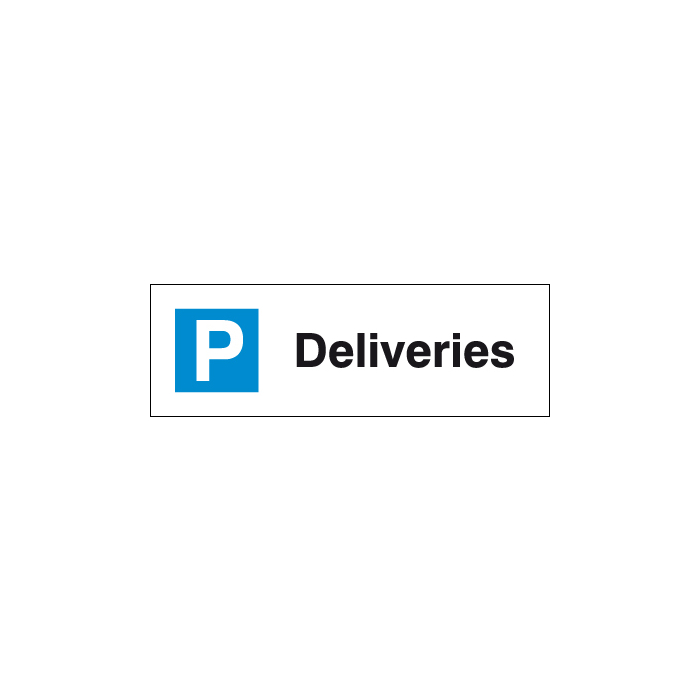 Deliveries Parking Sign