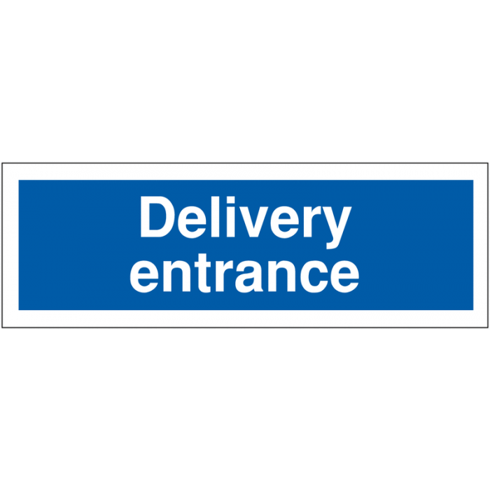 Delivery Entrance Deliveries Information Signs