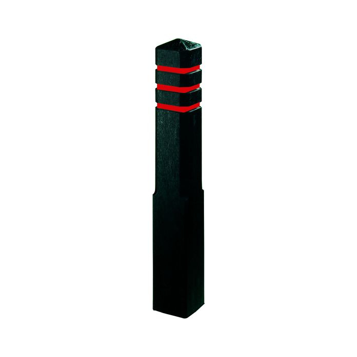 Diamond Top Black and Red Reflcetive Traffic Post