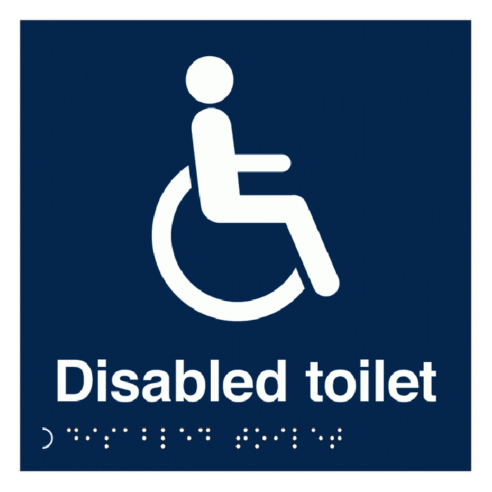 Disabled Toilet Tactile And Braille Sign