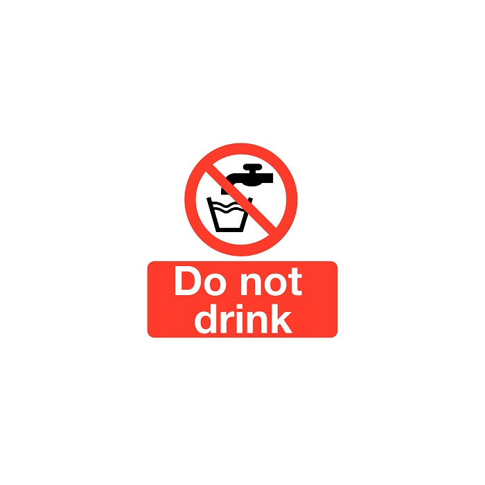 Do Not Drink Prohibition Safety Labels 10 Pack
