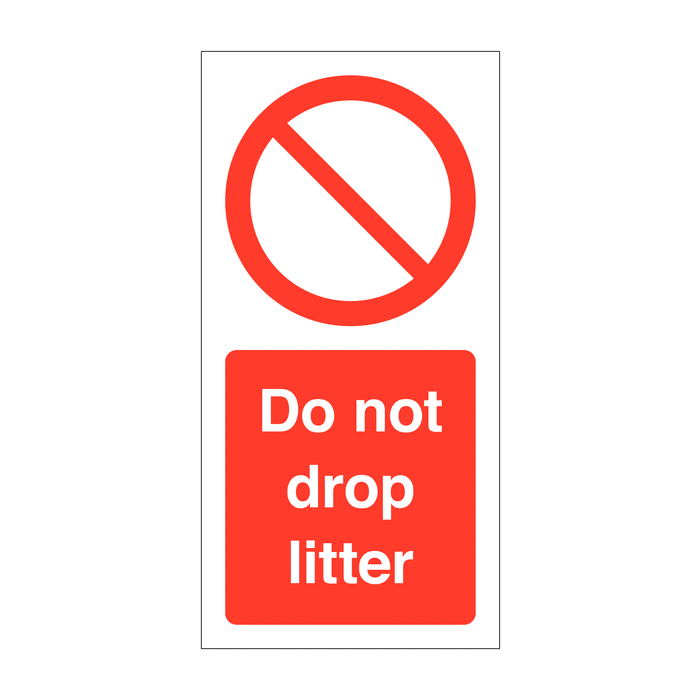 Do Not Drop Litter Vinyl Safety Labels On-a-Roll