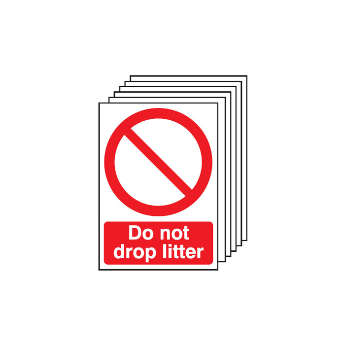 Do Not Drop Litter Pack Of 6 Signs