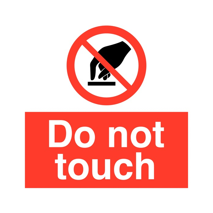 Do Not Touch Roll Of Self Adhesive Labels     